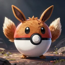 fan artist demake pokeball eevee evil sisters pokeball high resolution CGsociety rendering pokeball