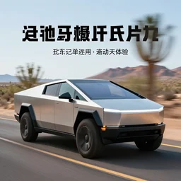 futuristic 4x4 pickup truck on a road in Arizona, motion blur, promontional image