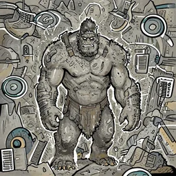 a dnd hill giant, art by TYLER JACOBSON.