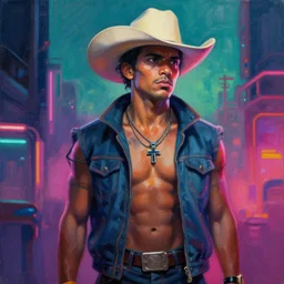 a beautiful painting cyberpunk jibaro, by alberto mielgo movie art