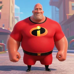 dwayne the rock johnson in pixar's the incredibles ( 2 0 0 4 ), movie still, high quality