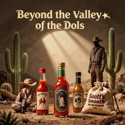 beyond the valley of the dolls, cowgirl, sauce, bottle, enio morricone, good the bad and the ugly, hangman, cactus, scott's smooth ball sack