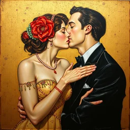 the kiss painting by gustav klimt