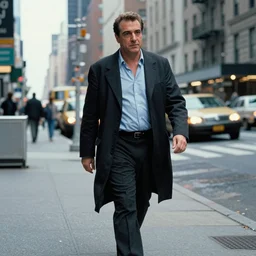 cinestil 5 0 d cinematic portrait of franco nero walking in nyc city