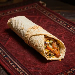 photo of shawarma wrapped in a carpet cinematic lighting, highly detailed