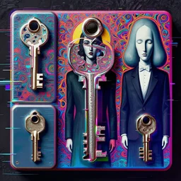 psychedelicthe key to glitch switches, psychedelic art by jean delville and rene magritte