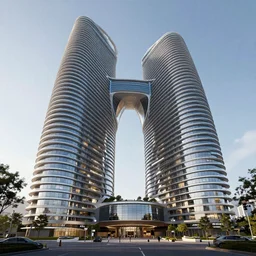 modern beautiful Saha Hadid building, hypermaximalistic, high details, cinematic, 8k resolution, beautiful detailed, insanely intricate details, artstation trending, octane render, unreal engine,