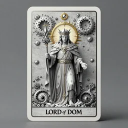 lord of doom, in style of Midjourney, tarot card, mandelbulber fractal, insanely detailed and intricate vibrant crimson red line work, golden ratio, elegant, gothic fog, ornate, horror, elite, ominous, haunting, matte painting, cinematic, cgsociety, James jean, Noah Bradley, Darius Zawadzki, vivid and vibrant