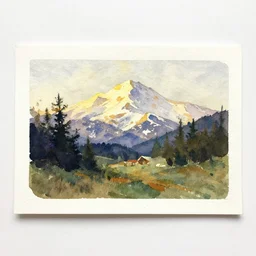 small centered on watercolor paper, paint brush strokes, abstract watercolor painting of mont neve, cinematic light, national romanticism by hans dahl, by jesper ejsing, by anders zorn, by greg rutkowski, by greg manchess, by tyler edlin