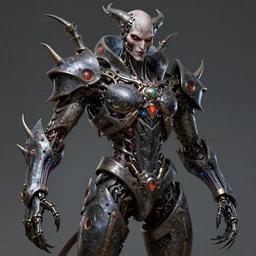 beautiful evil fantasy character portrait, ultra realistic, cyborg, wide angle, intricate details, mass effect artifacts, highly detailed by peter mohrbacher, hajime sorayama, wayne barlowe, boris vallejo, aaron horkey, gaston bussiere, craig mullins