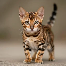 a photograph of a bengal kitten