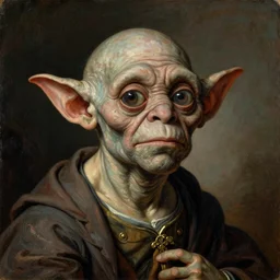 Taras Shevchenko with gollum face, romanticism, classic painting