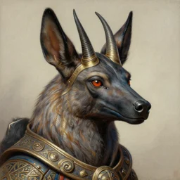 anubis, portrait, illustration painting, oil on canvas, intricate, detailed illustration, hd, digital art, overdetailed art, concept art, detailed, illustration painting, overdetailed art, concept art,