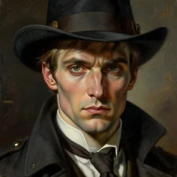 investigiator of arkham horror, male, detailed face, gorgeous, amazing, 1900 style, intricate, highly detailed, musculine, lovecraft illustration, painting by Gaston Bussiere, Craig Mullins