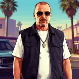 Walter white in art style of GTA