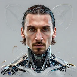 portrait of Zlatan Ibrahimovic as a cyborg. intricate abstract. intricate artwork. by Tooth Wu, wlop, beeple, dan mumford. octane render, trending on artstation, greg rutkowski very coherent symmetrical artwork. cinematic, hyper realism, high detail, octane render, 8k, iridescent accents