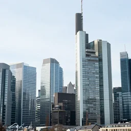 photo of frankfurt, germany with many tall skyscrapers