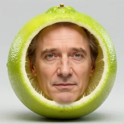 liam neeson face inside a giant lime fruit, ef 8 5 mm f 1. 8 usm, bionic scifi alexandre ferra, hyper detailed, digital art, trending in artstation, cinematic lighting, studio qualit, smooth render, unreal engine 5 rendered, octane rendered