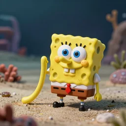 miniatures photography of bikini bottom ( spongebob location ), everything has a plasticine sheen