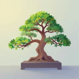 bonsai rowan! tree but minimalistic concept art by frank stella gilleard james whalen tom, colorful, soft light, trending on artstation, minimalism