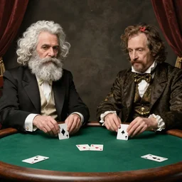 Karl Marx and Plato playing Poker by Rembrandt - n 5