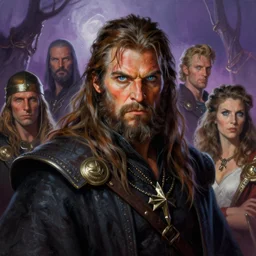 a vibrant airbrushed portrait of wizard conan with piercing eyes in dark fantasy setting, dying earth, darksun, art by frank frazetta, artgerm, michael whelan, chris riddell, greg rutkowski