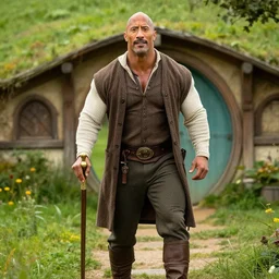 Dwayne Johnson as a Hobbit