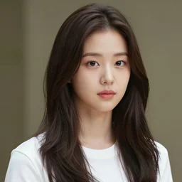 a portrait photo of a beautiful young woman who looks like a korean anya taylor - joy