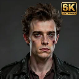 portrait of a young and handsome zombie morrissey as a zombie with cuts and with a large quiff and thick eyebrows, 7 days to die zombie, realistic proportions, fine art, award winning, intricate, elegant, sharp focus, cinematic lighting, digital painting, 8 k concept art, art by z. w. gu, art by brom, art by michael hussar, 8 k