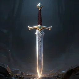 the legendary mythril sword, cinematic lighting, dramatic digital art