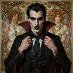 portrait painting of joseph quinn eddie munson as a vampire, ultra realistic, concept art, intricate details, eerie, highly detailed, photorealistic, octane render, 8 k, unreal engine. art by artgerm and greg rutkowski and charlie bowater and magali villeneuve and alphonse mucha