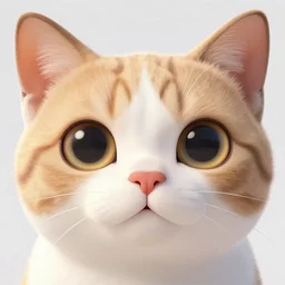 cat dilated pupils, adorable, cartoon, detailed, smooth, sharp focus, digital art