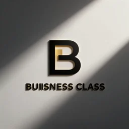 buissnes class, logo, simplistic, black and gold, enterprise