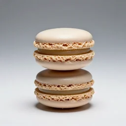 ceramic macaron, studio product photography, isolated on a pure white background, centered, entire object in frame, sharp focus, soft studio lighting