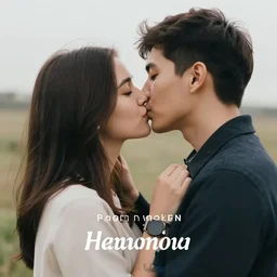 Instagram post, couple kissing