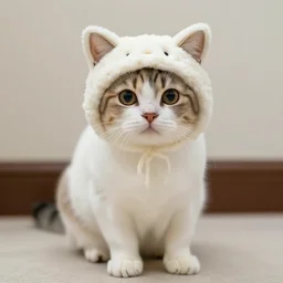 a cat wearing a kigurumi