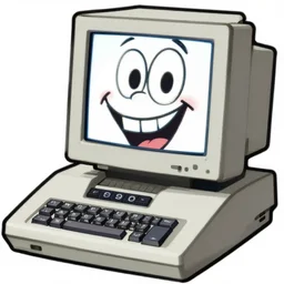 1 9 9 0 s clip art of a laughing crazy fax machine, windows 3. 1, ms - dos, early computer clip art