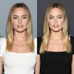 before and after of margot robbie transformation to a man