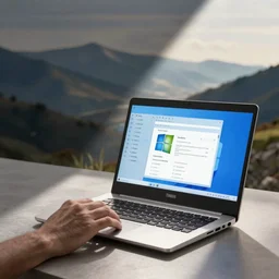 Linus Torwalds trying out Windows Vista on his IBM Thinkpad
