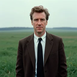 a portrait of a character in a scenic environment by david lynch