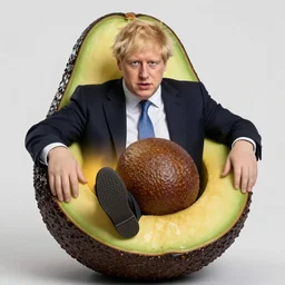 boris johnson as an avocado chair, realistic, hyperrealistic, ultra realistic, real, real world, highly detailed, very detailed, extremely detailed, intricate details, 8 k resolution, hd quality