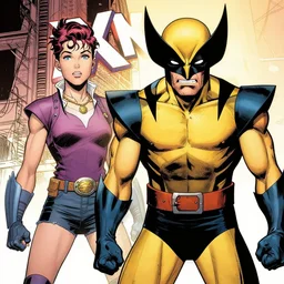 Uncanny X-Men comic book panel containing Wolverine and Jubilee, illustrated by Jim Lee