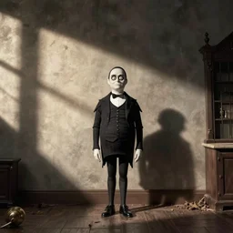 a still from the Addams family movie directed by Wes Anderson