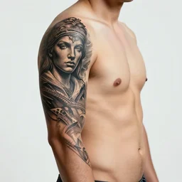 graphic novel tatoos, photorealistic, hd, trending on artstation