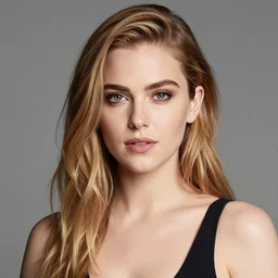 katherine mcnamara in a suimswit, carbon portrait