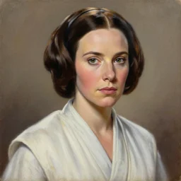 Woody Allen as Princess Leia in Star Wars, oil on canvas, intricate, portrait, 8k highly professionally detailed, HDR, CGsociety