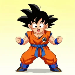 goku in the style of a hanna - barbera cartoon