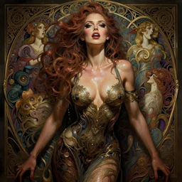cindy crowford, bold, passionate, seductive, expressive, charismatic, very sweaty, intricate fashion clothing, insane, intricate, highly detailed, digital painting, artstation, concept art, surrealistic, smooth, sharp focus, illustration, unreal engine 5, 8 k, art by artgerm and greg rutkowski and alphonse mucha