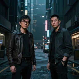 a beautiful photo of a gloomy cyberpunk street at night, professional photography, by liam wong and alvar aalto