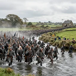 massive celtic battle at the river ford